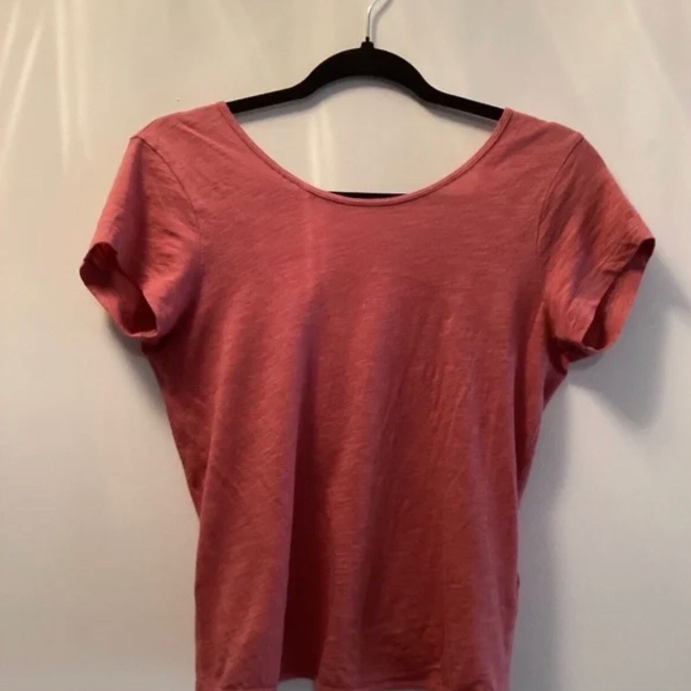 Abercrombie & Fitch - Women's Low Back Round Neck Short Sleeve Tee (Dusty Rose)